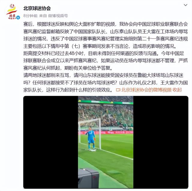山东队主教练被曝出场辱骂裁判